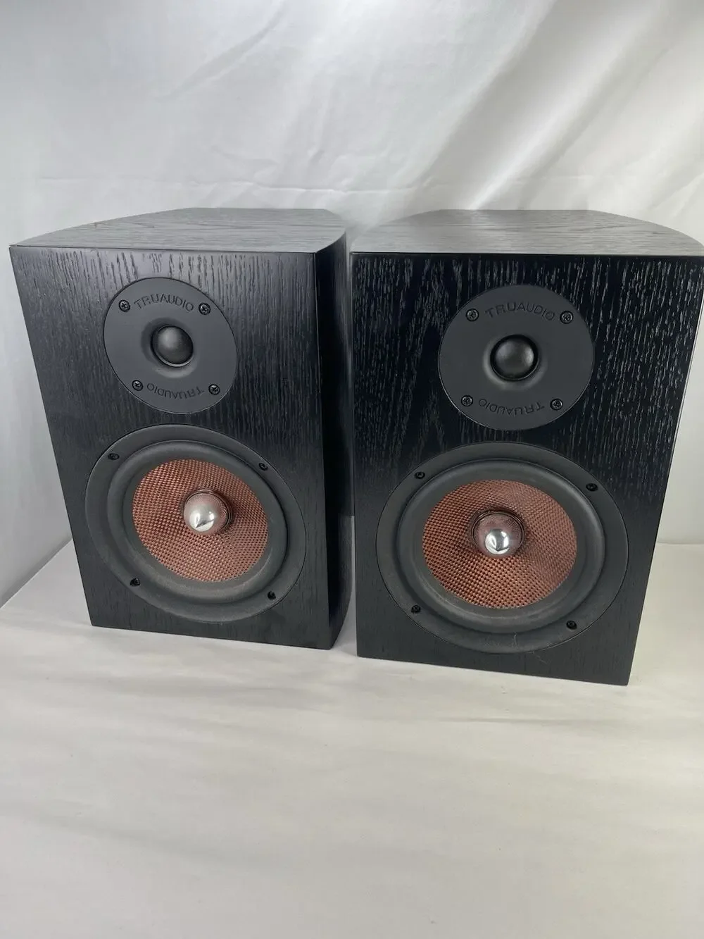 TruAudio TC-165 M Bookshelf Speakers Pair Black TRU Cinema 8 Ohm TESTED